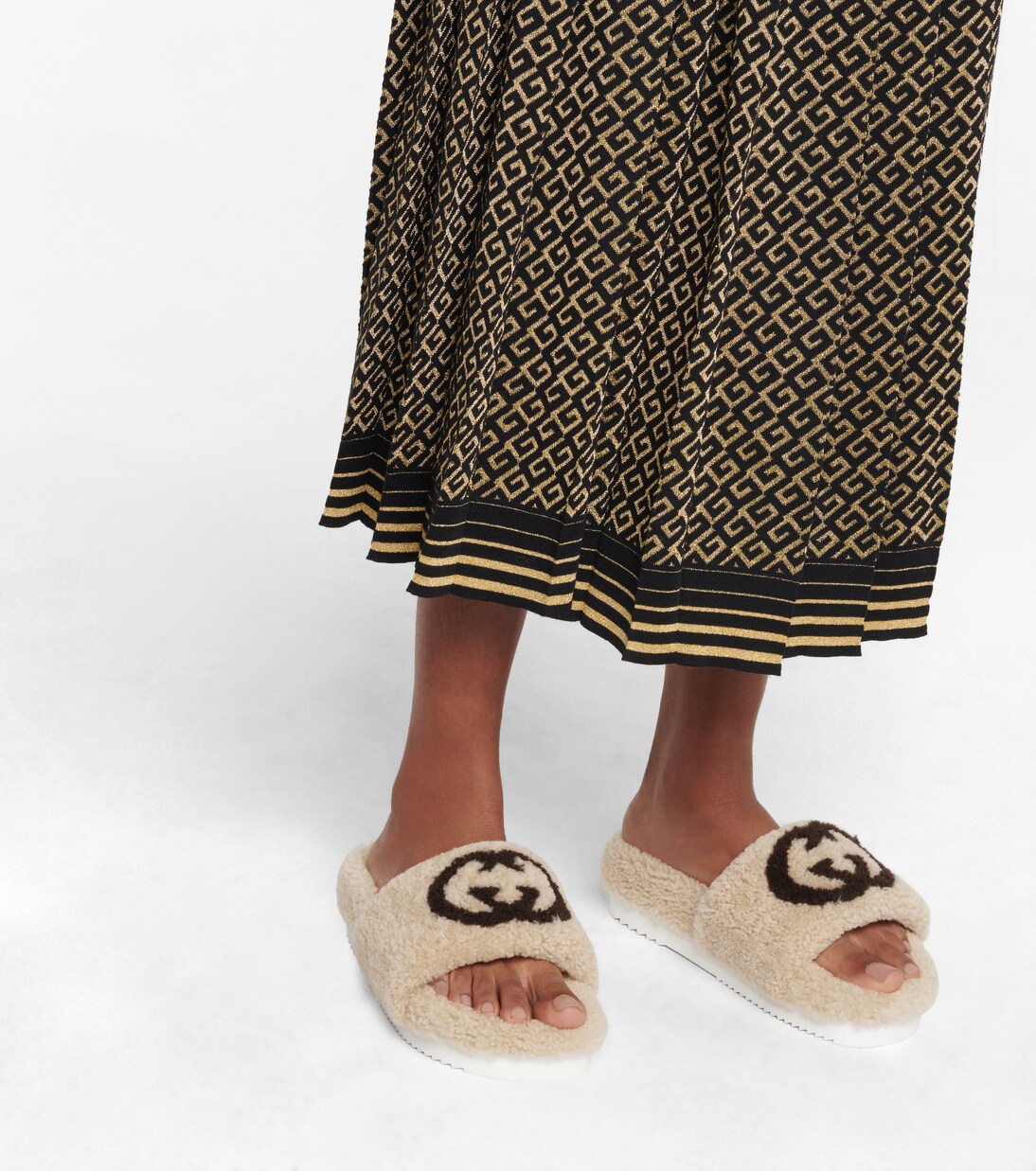 Interlocking G teddy slides | Gucci