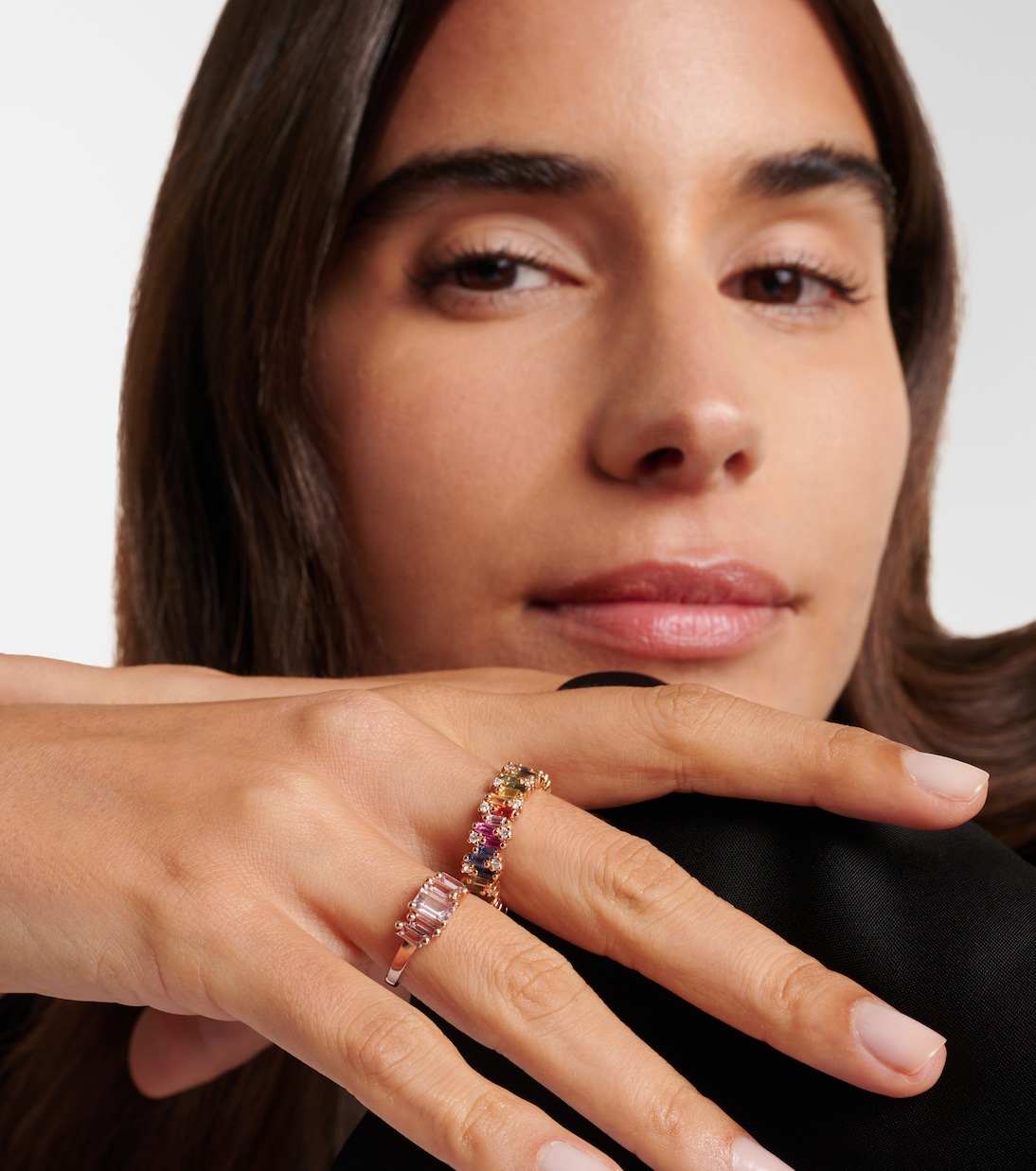 Anello in oro rosa 14kt con morganite - Collezione Suzanne Kalan per giovani trendsetter
