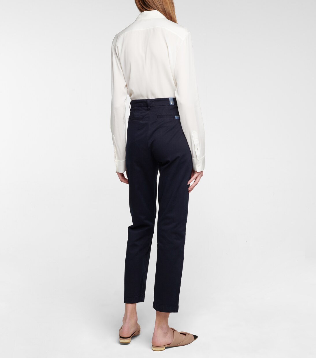 Mid-rise slim cropped twill pants | 7 For All Mankind