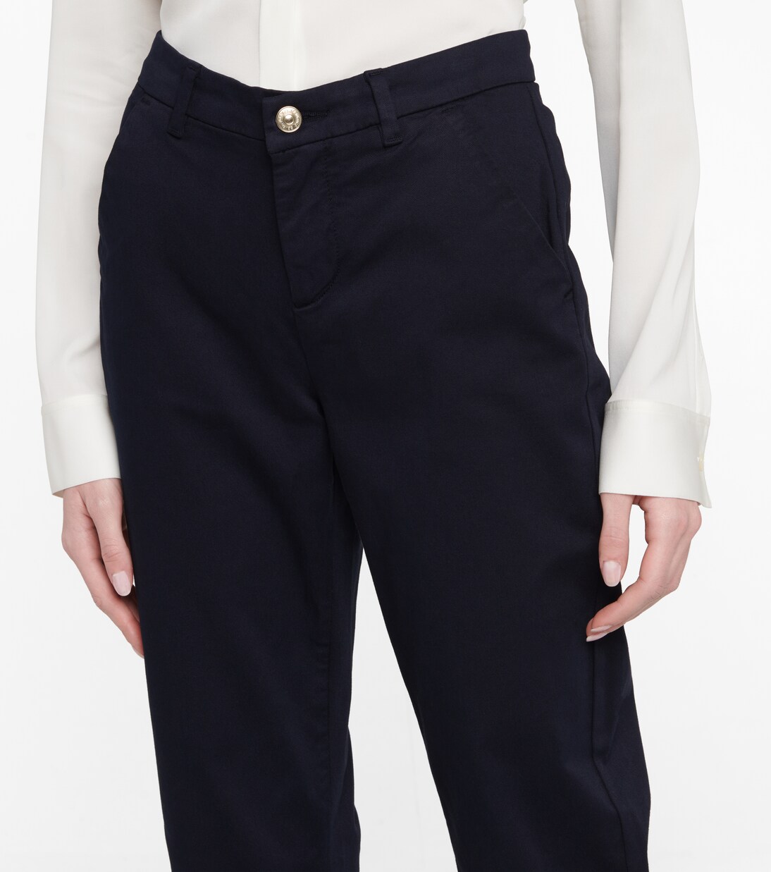 Mid-rise slim cropped twill pants | 7 For All Mankind