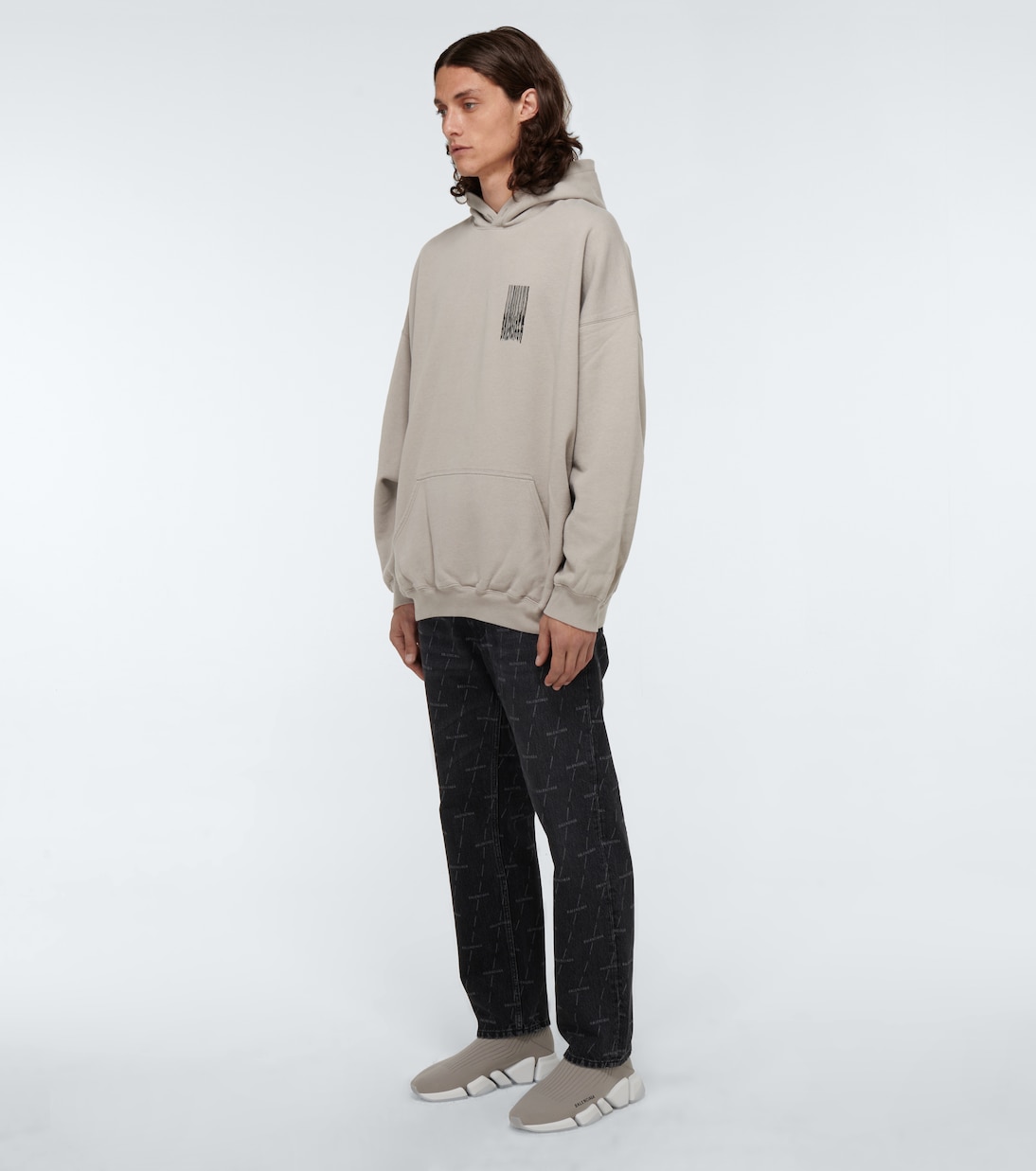 Barcode hooded sweatshirt | Balenciaga