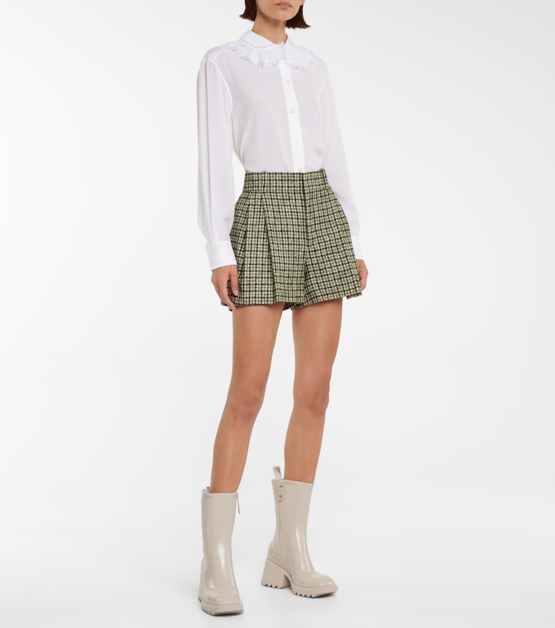 Shorts in tweed a quadri | Chloé
