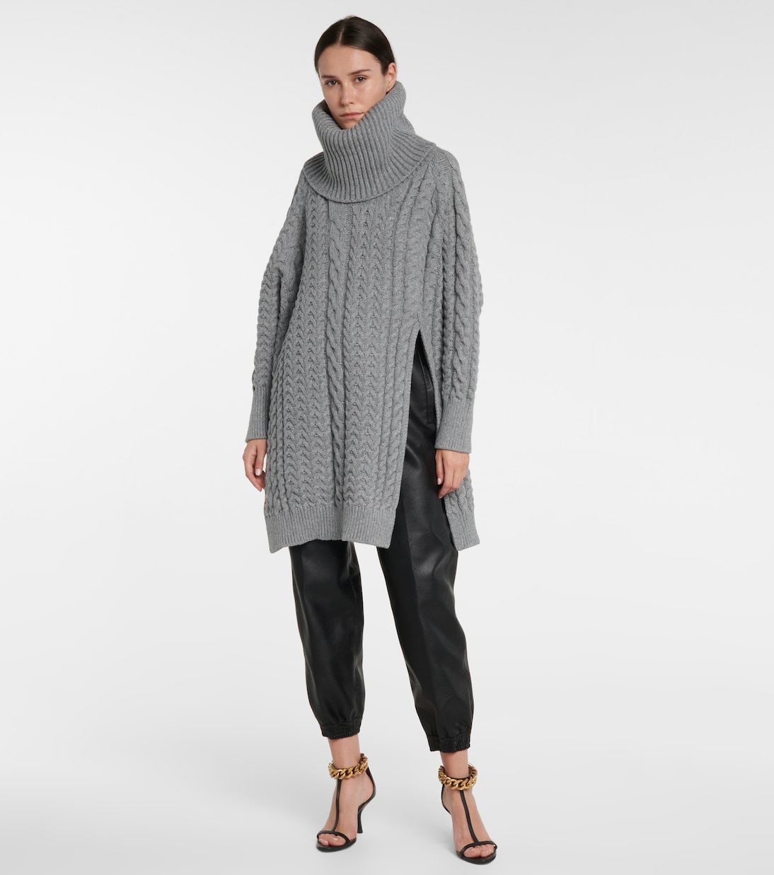 Aran-knit cotton-blend sweater | Stella McCartney