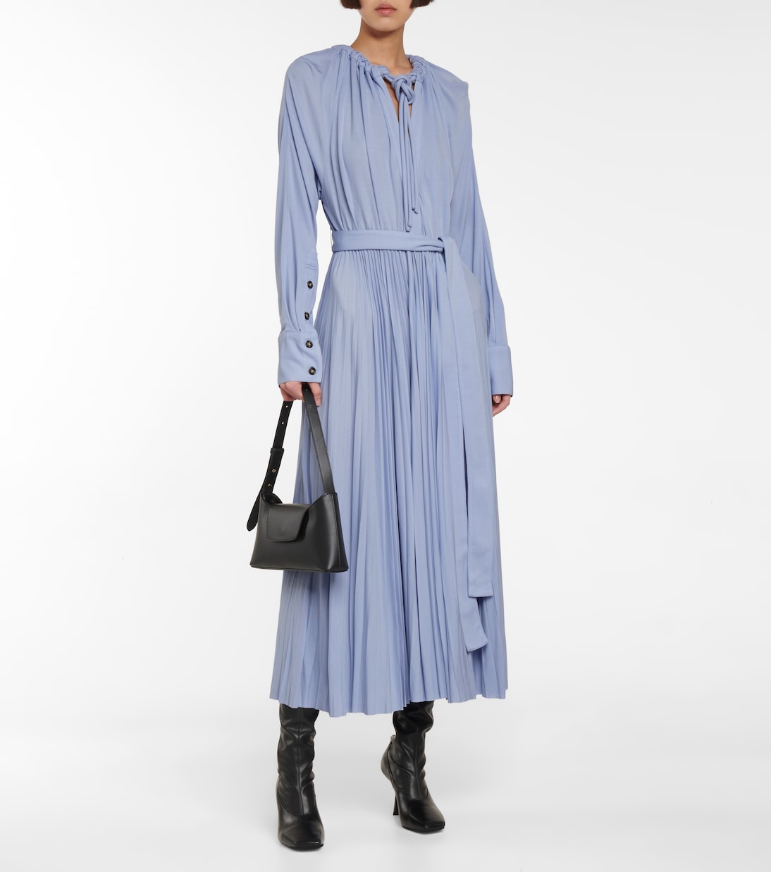 Pleated jersey midi dress | Proenza Schouler