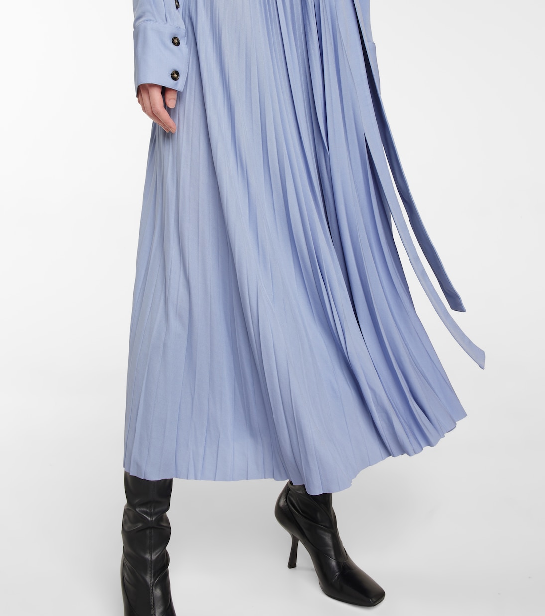 Pleated jersey midi dress | Proenza Schouler