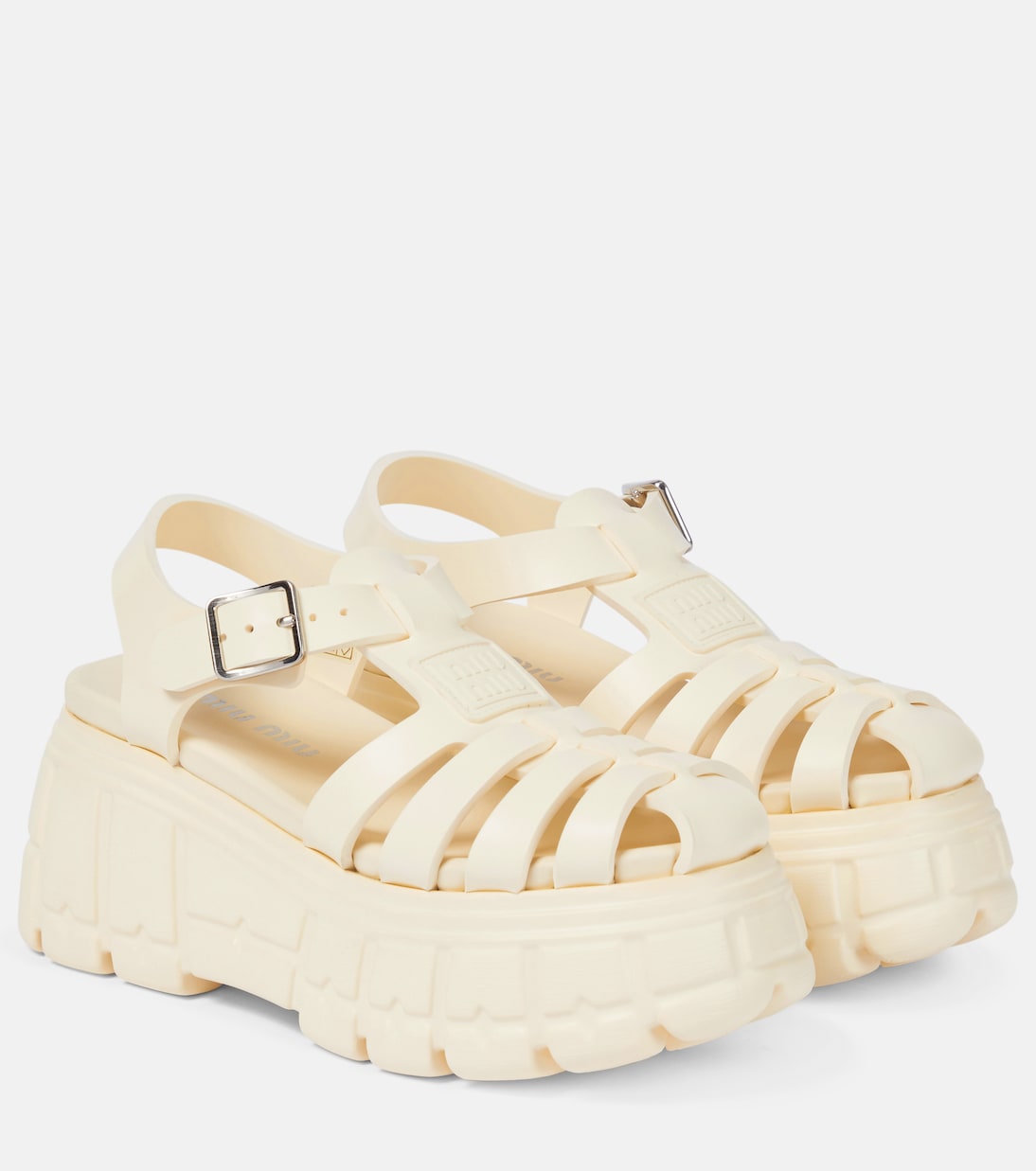 Fisherman platform sandals | Miu Miu