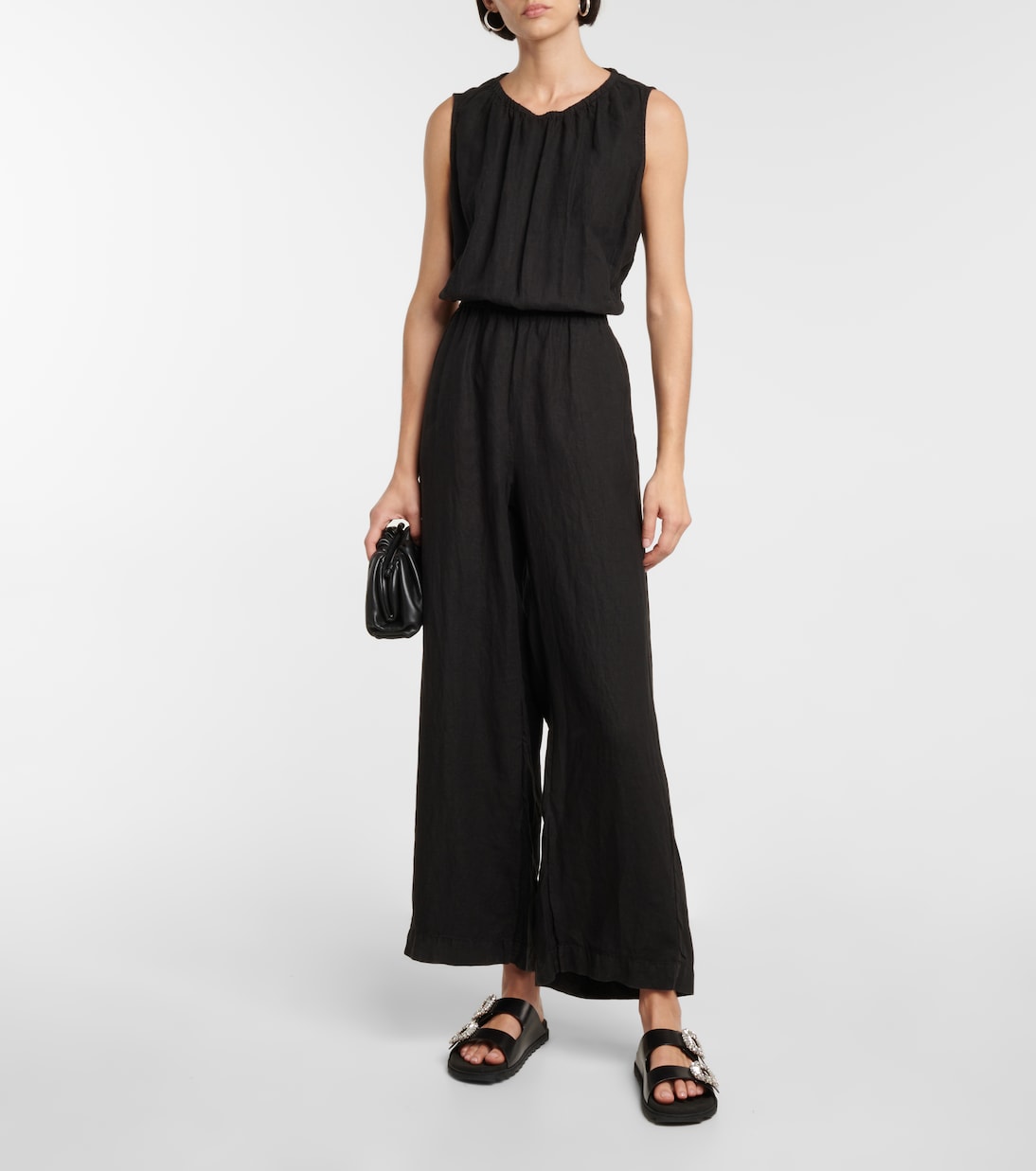 Vivi cutout linen jumpsuit | Velvet