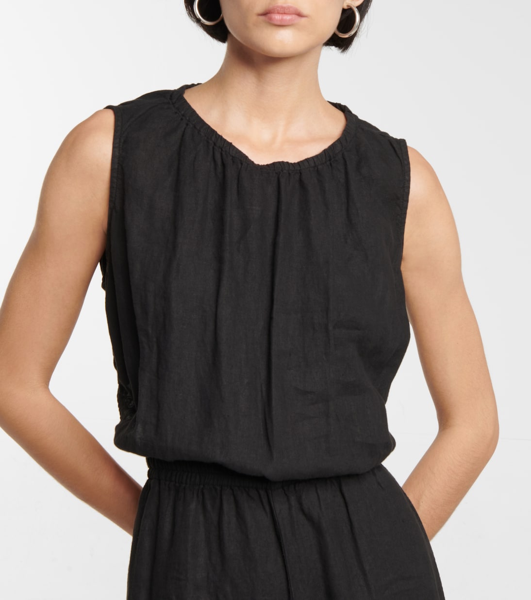 Vivi cutout linen jumpsuit | Velvet