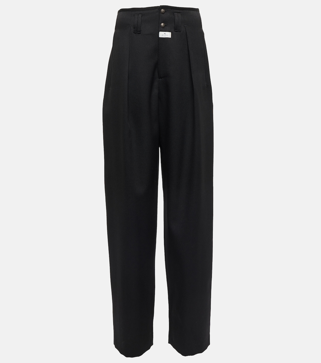Weite High-Rise-Hose aus Wolle | Etro