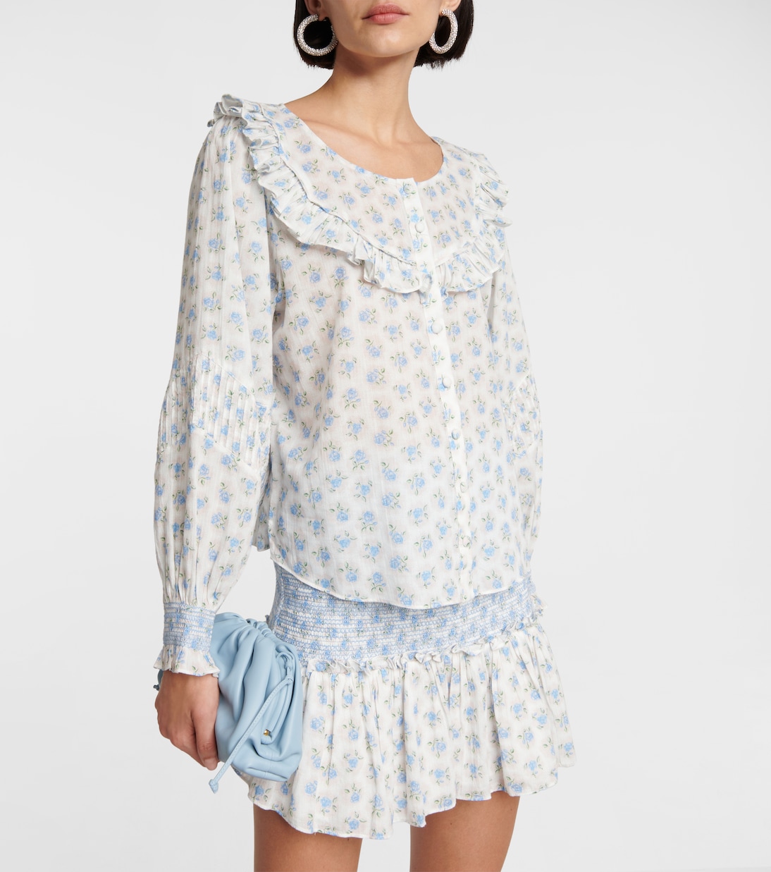 Goldie ruffled floral blouse | LoveShackFancy