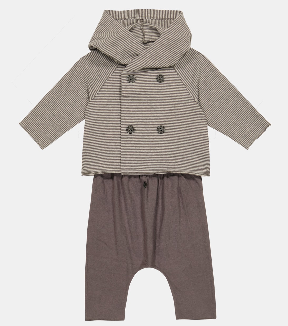 Baby striped sweatshirt and sweatpants set | Il Gufo