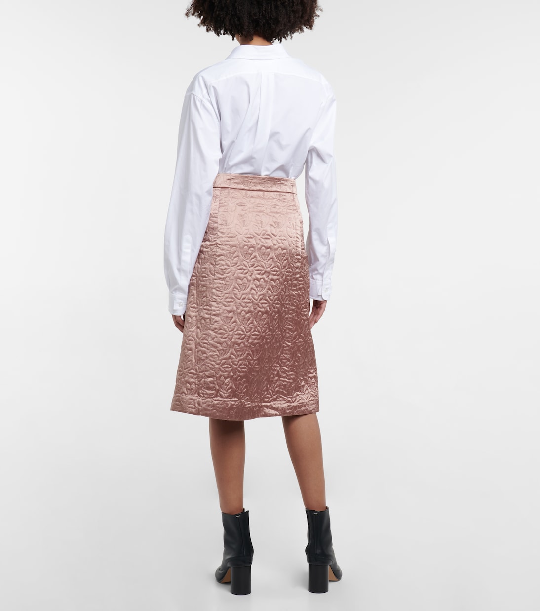 Falda midi wrap en jacquard | Maison Margiela
