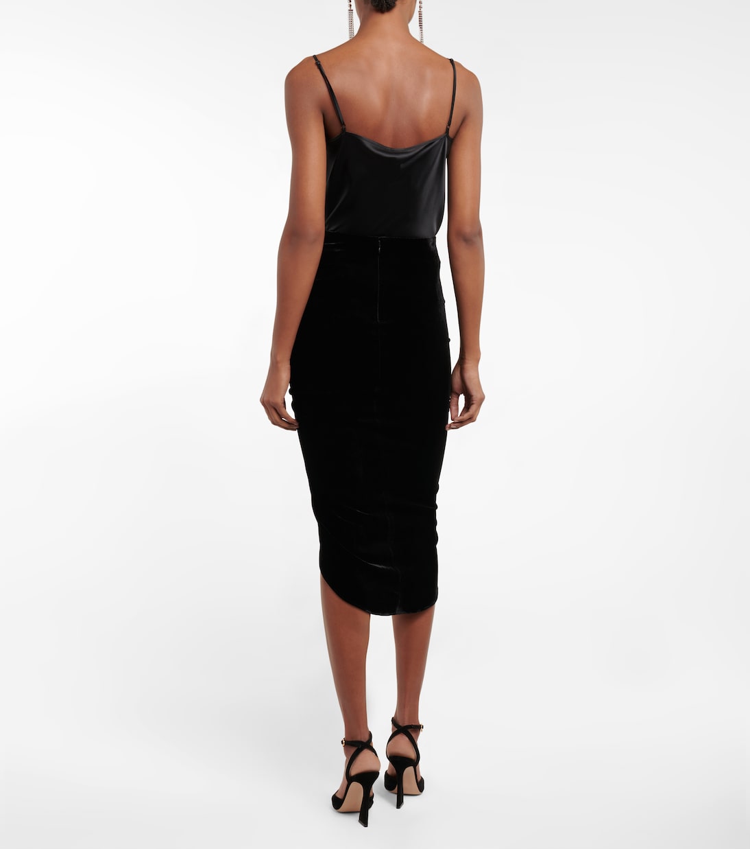 Vestido midi Ari de terciopelo adornado | Veronica Beard