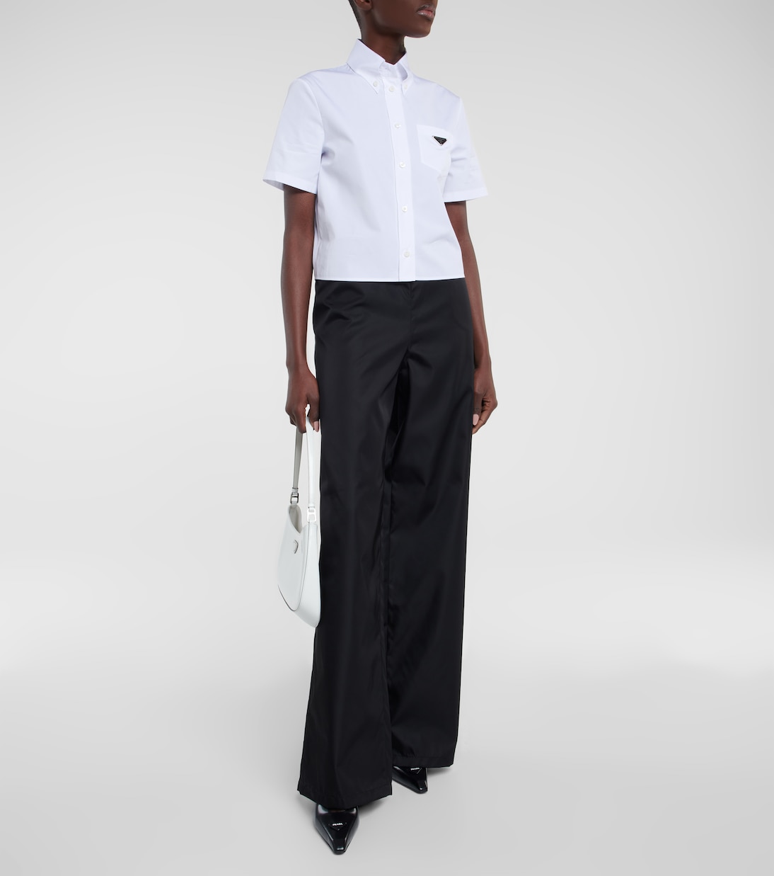 High-Rise Hose aus Re-Nylon | Prada