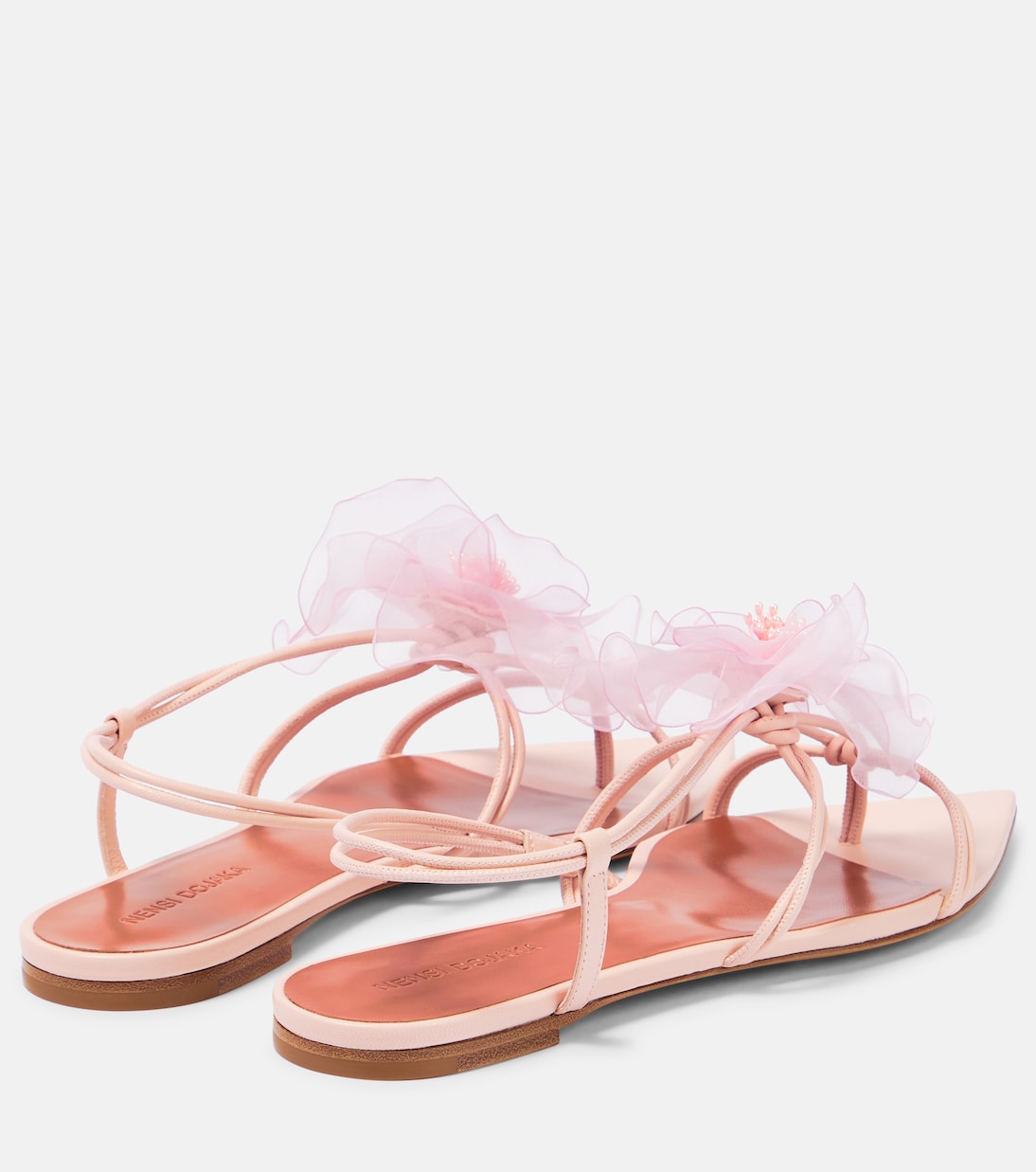 Appliqué leather thong sandals | Nensi Dojaka