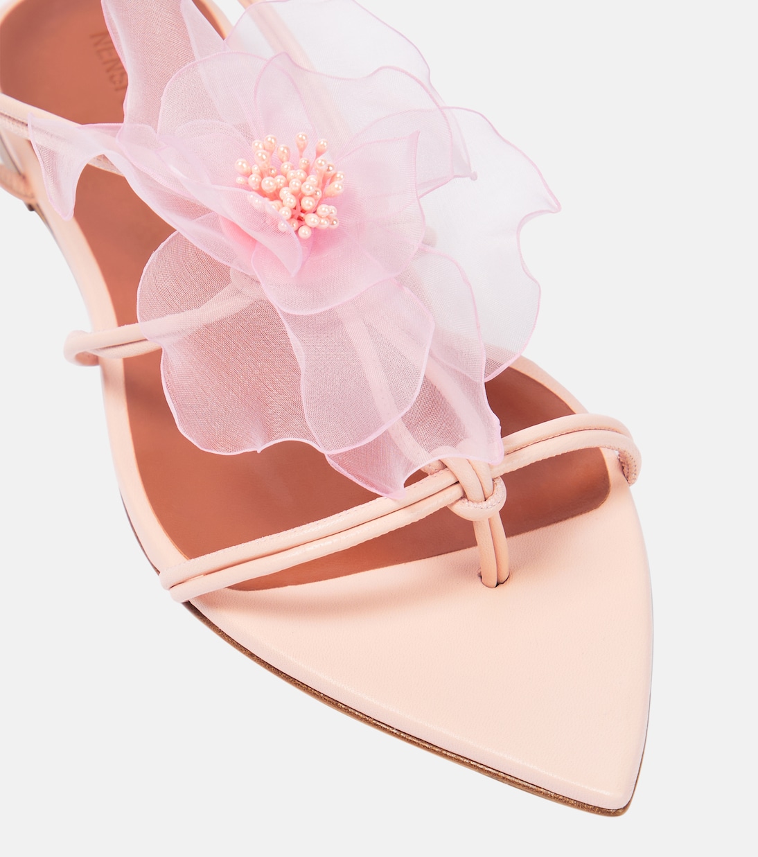 Appliqué leather thong sandals | Nensi Dojaka