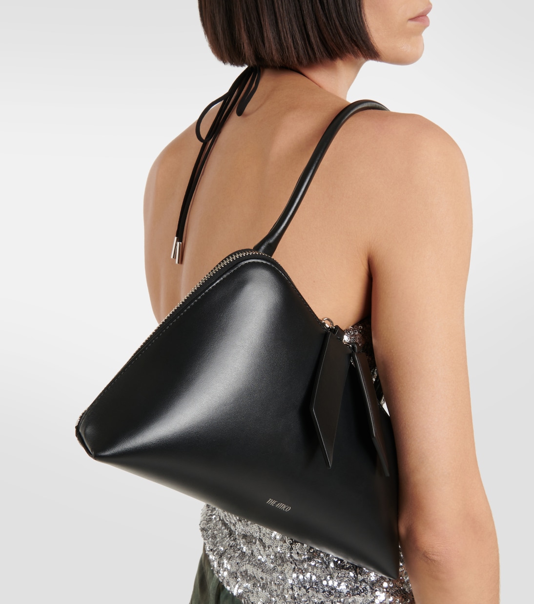 Sac Sunrise asymétrique en cuir | The Attico