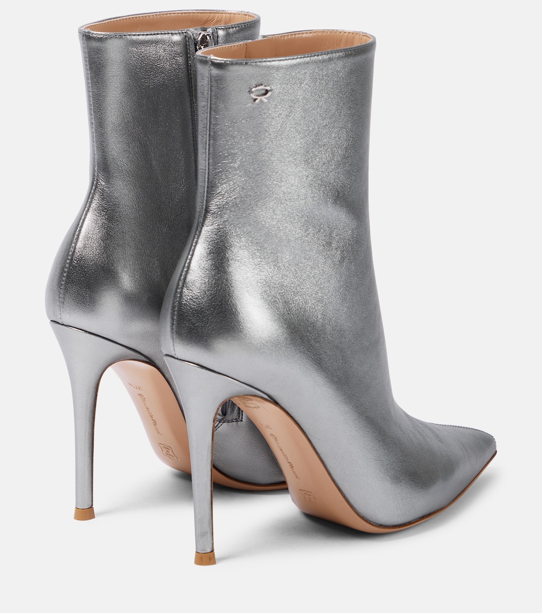 Ankle Boots aus Metallic-Leder | Gianvito Rossi