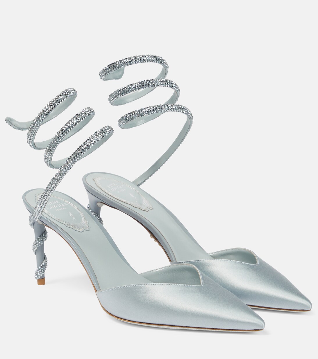 Grey satin heels on sale