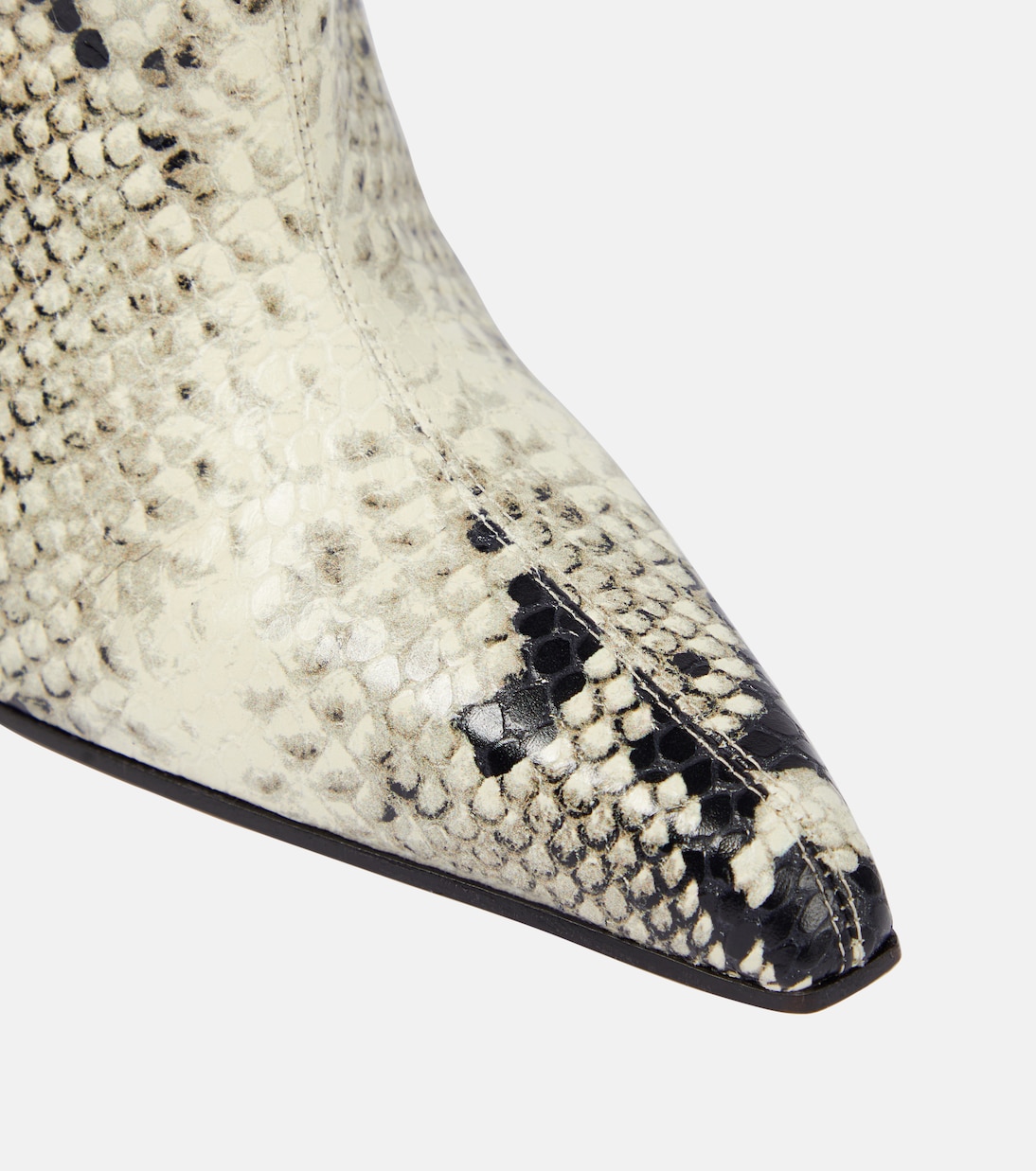 Jane snake-print leather ankle boots | Paris Texas