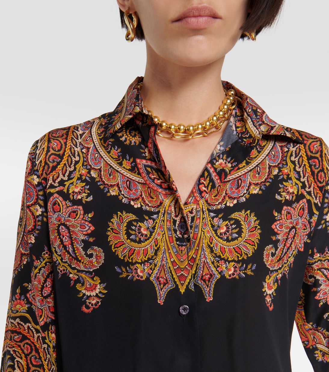 Blouse en soie à fleurs | Etro