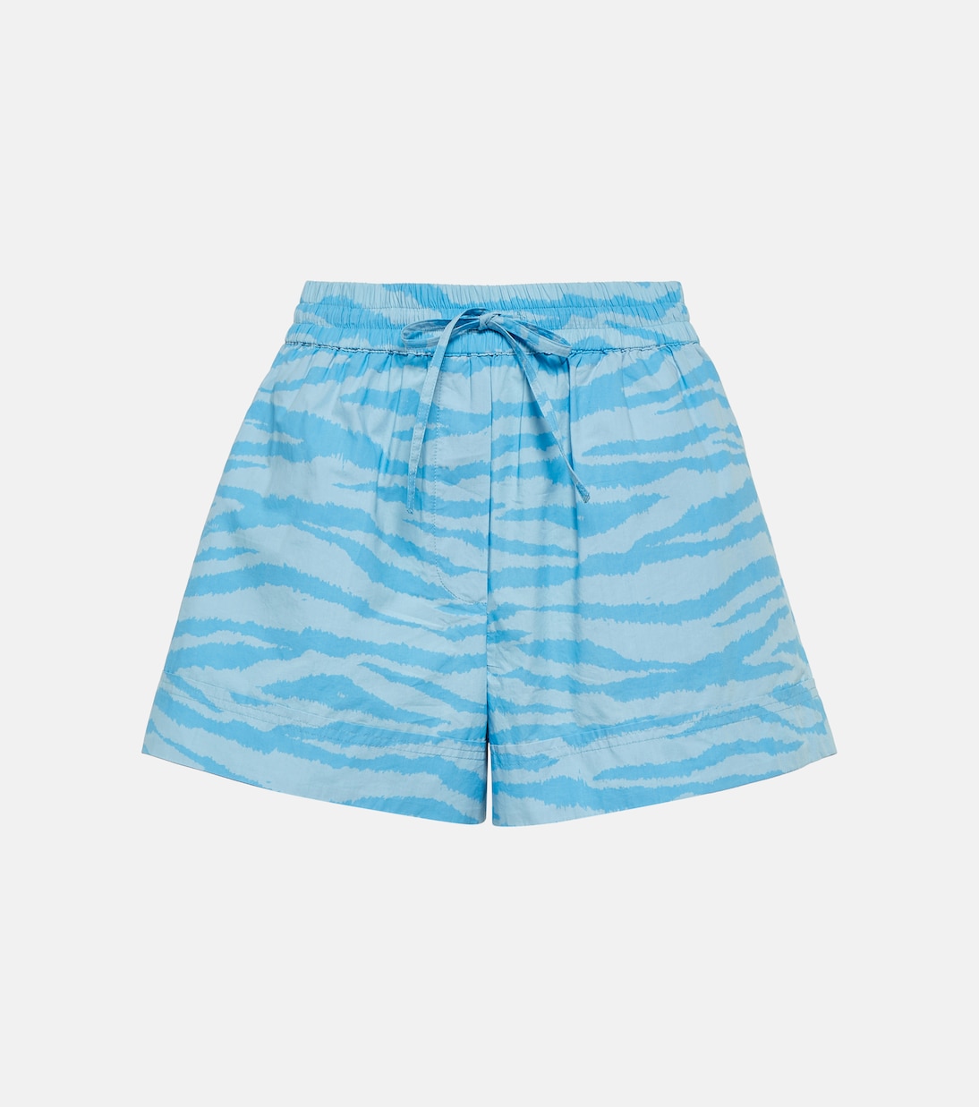 Shorts in cotone con stampa zebrata | Ganni