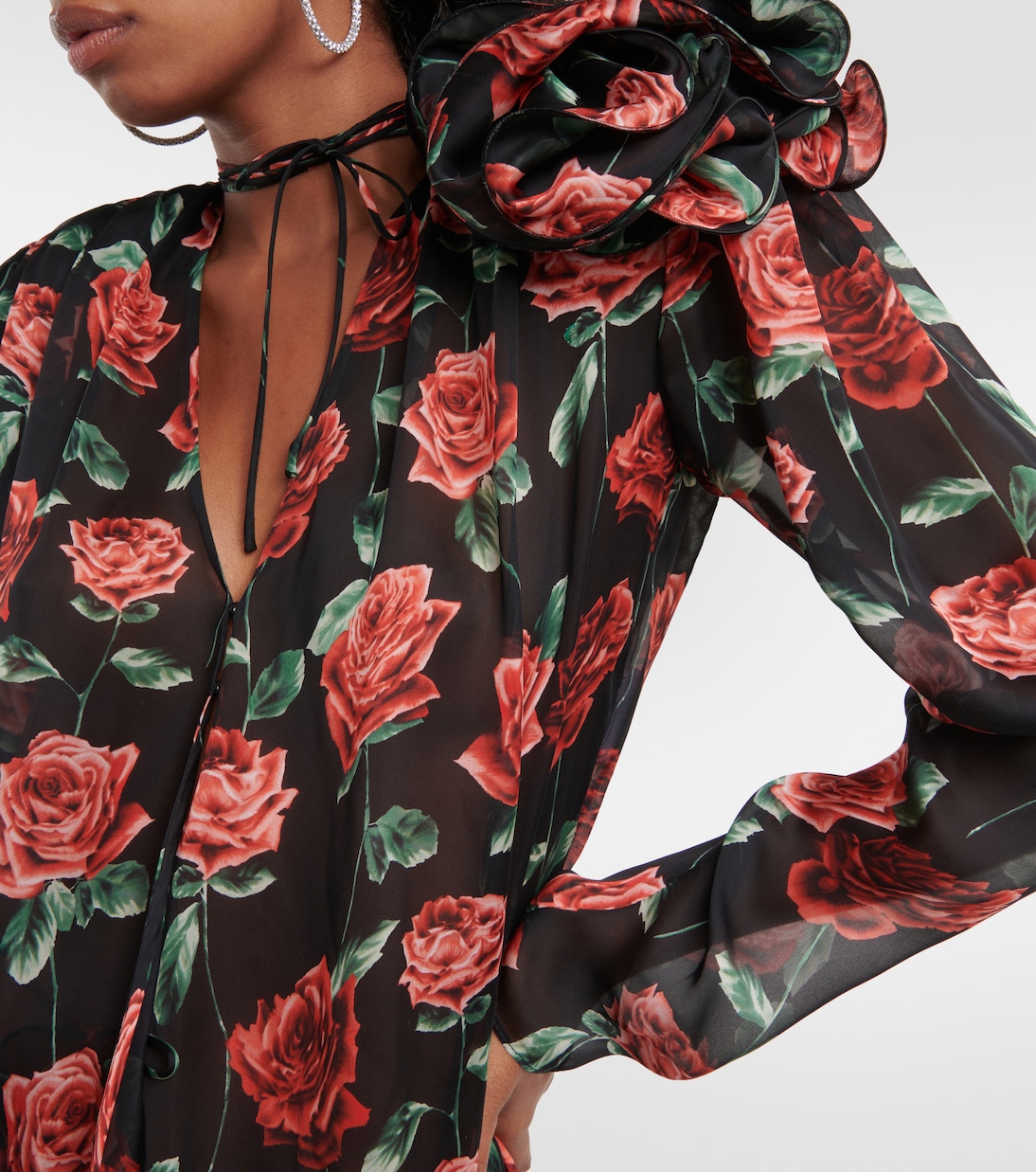 Blouse en soie à fleurs | Magda Butrym
