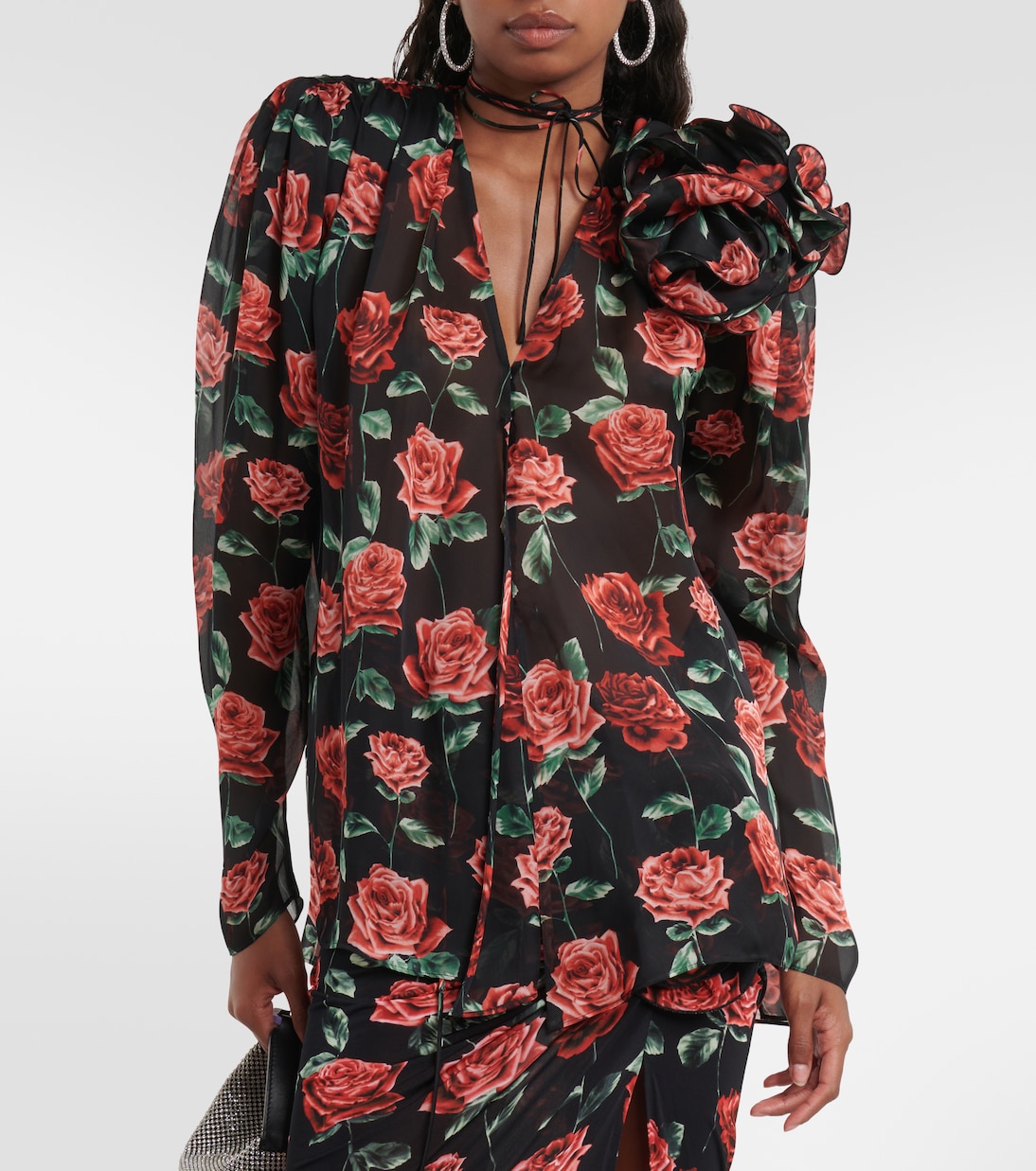 Blouse en soie à fleurs | Magda Butrym