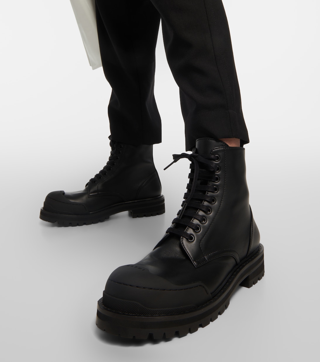 Dada leather combat boots in black - Marni | Mytheresa