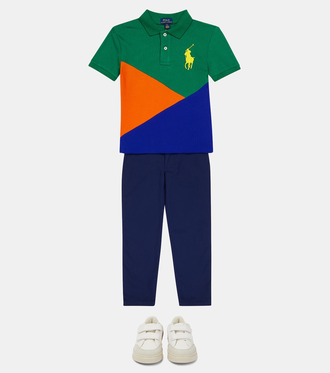 Polo in piqué di cotone con logo | Polo Ralph Lauren Kids