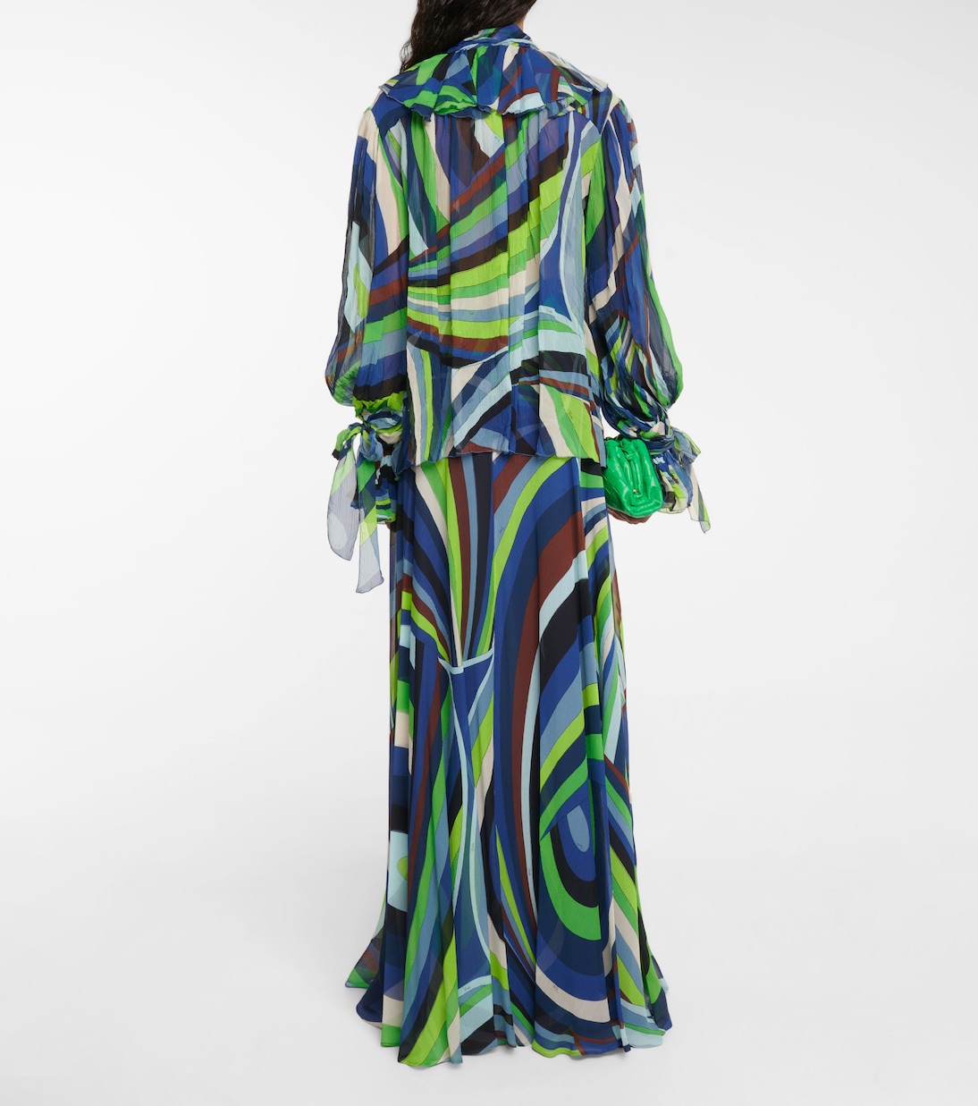 Iride tie-neck silk chiffon blouse | Pucci