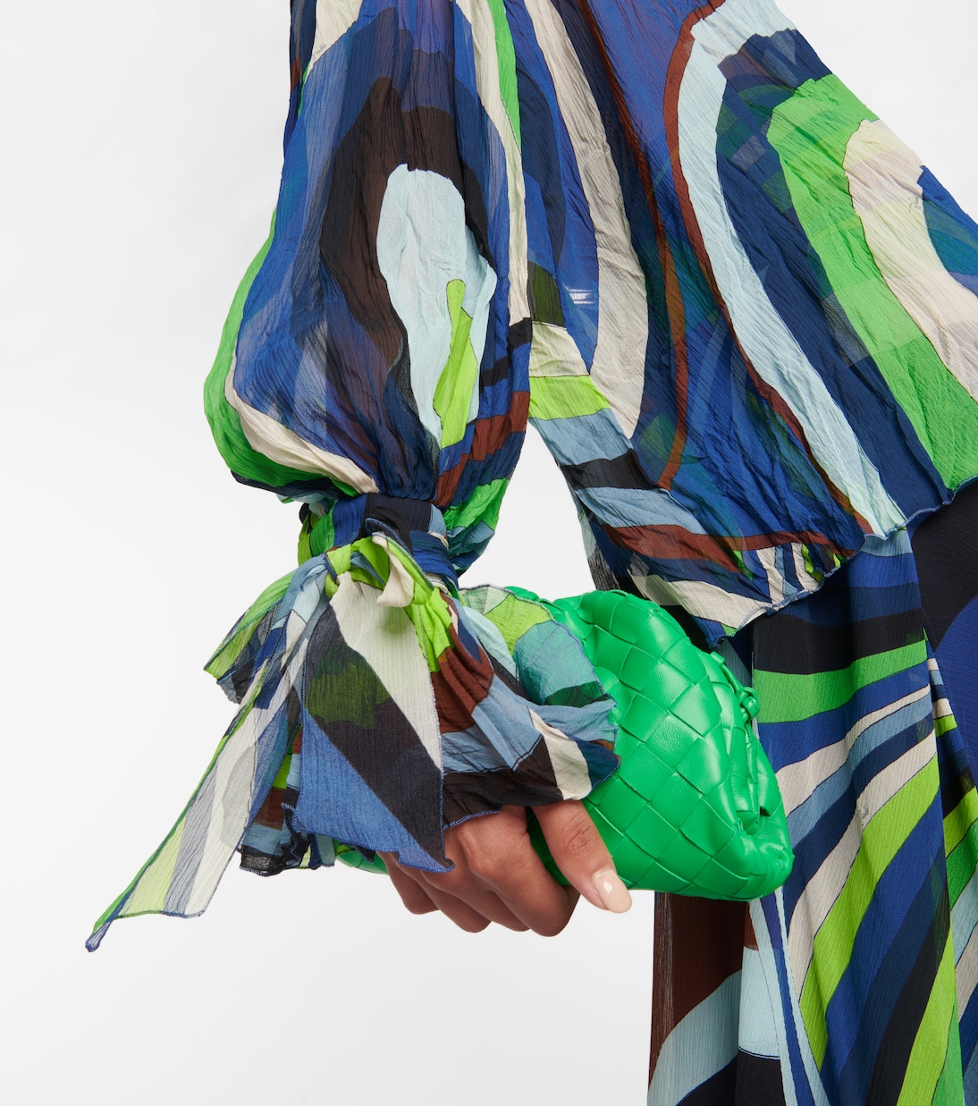 Iride tie-neck silk chiffon blouse | Pucci