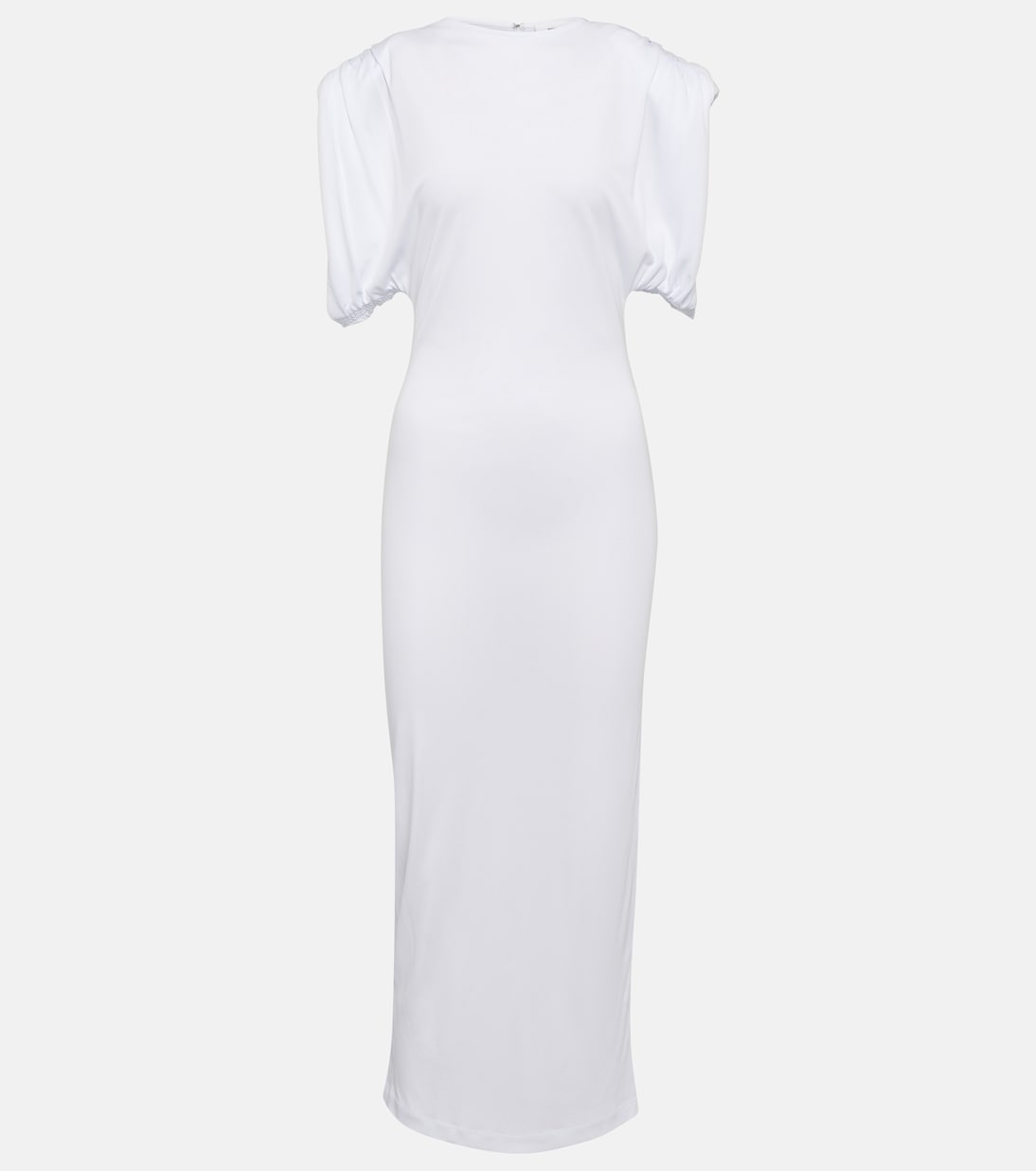 Ruched jersey midi dress | Wardrobe.NYC