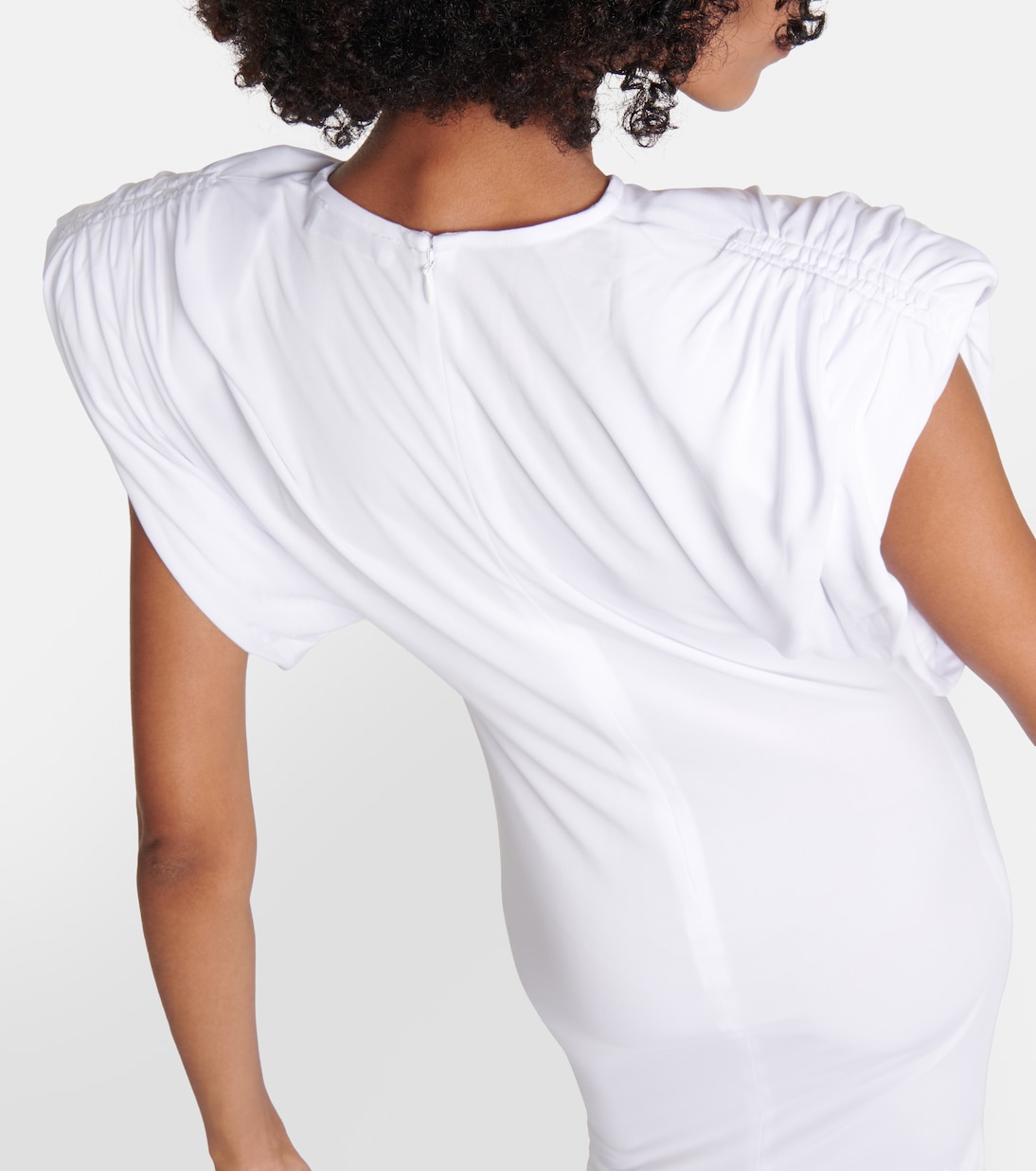 Ruched jersey midi dress | Wardrobe.NYC