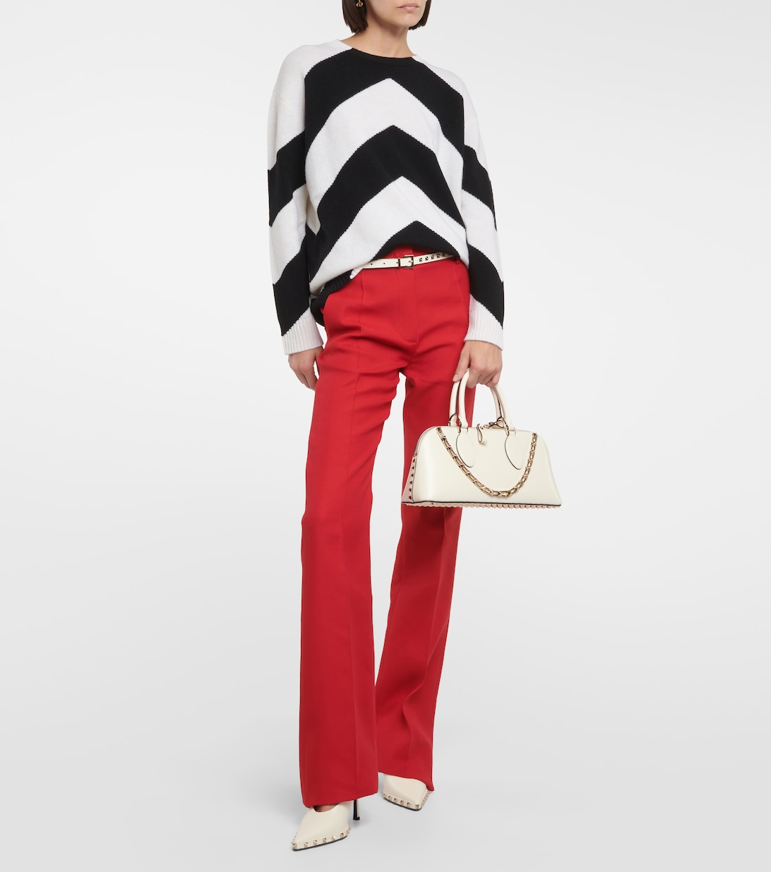 Crêpe Couture high-rise flared pants | Valentino