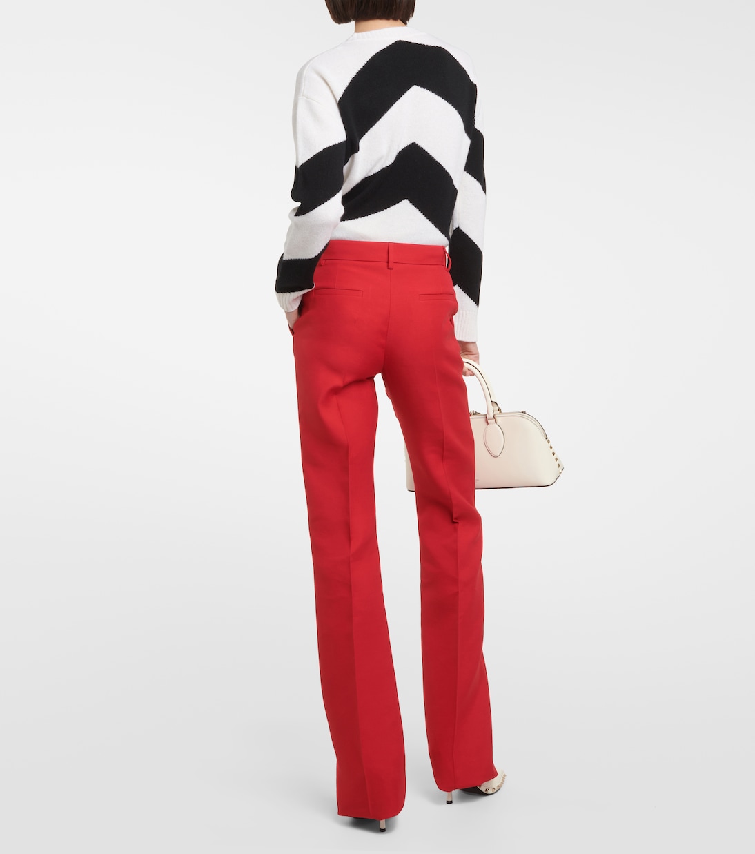 Crêpe Couture high-rise flared pants | Valentino