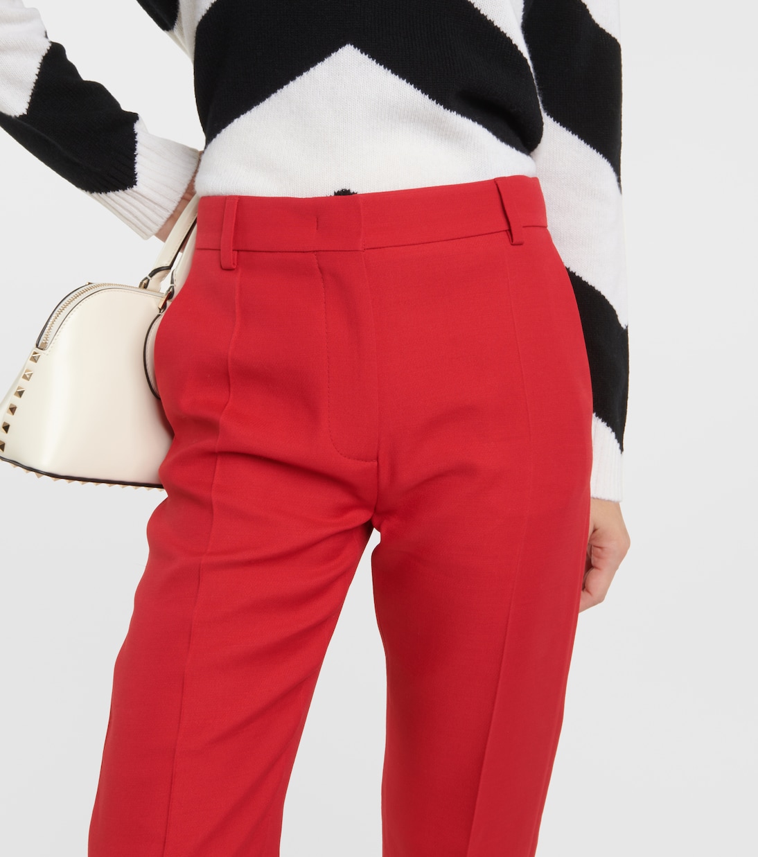 Crêpe Couture high-rise flared pants | Valentino
