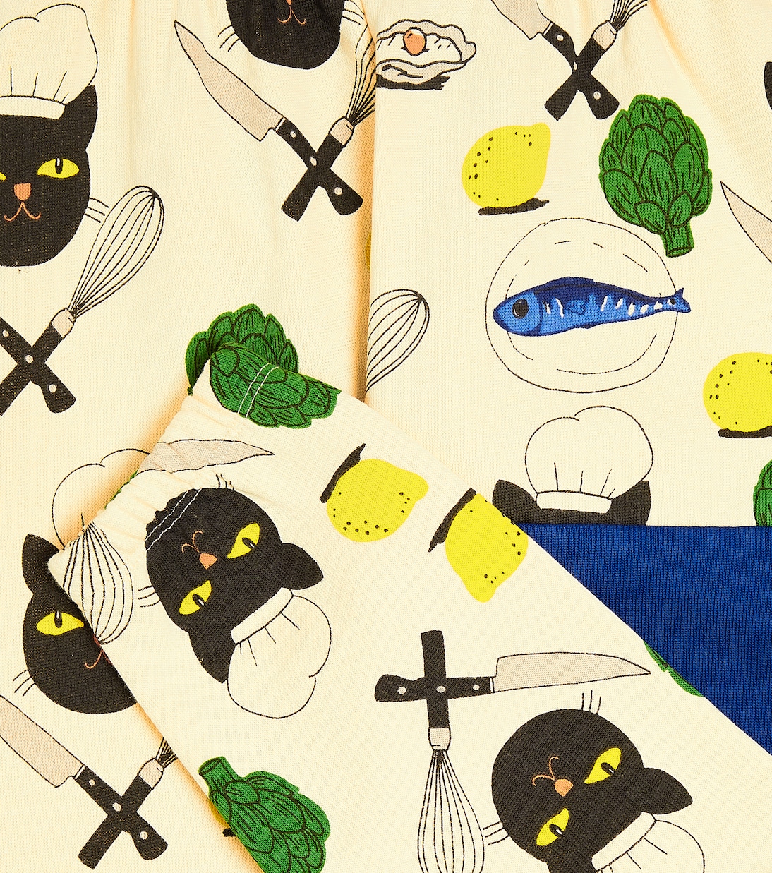 Pantalones Chef Cat de jersey de algodón | Mini Rodini