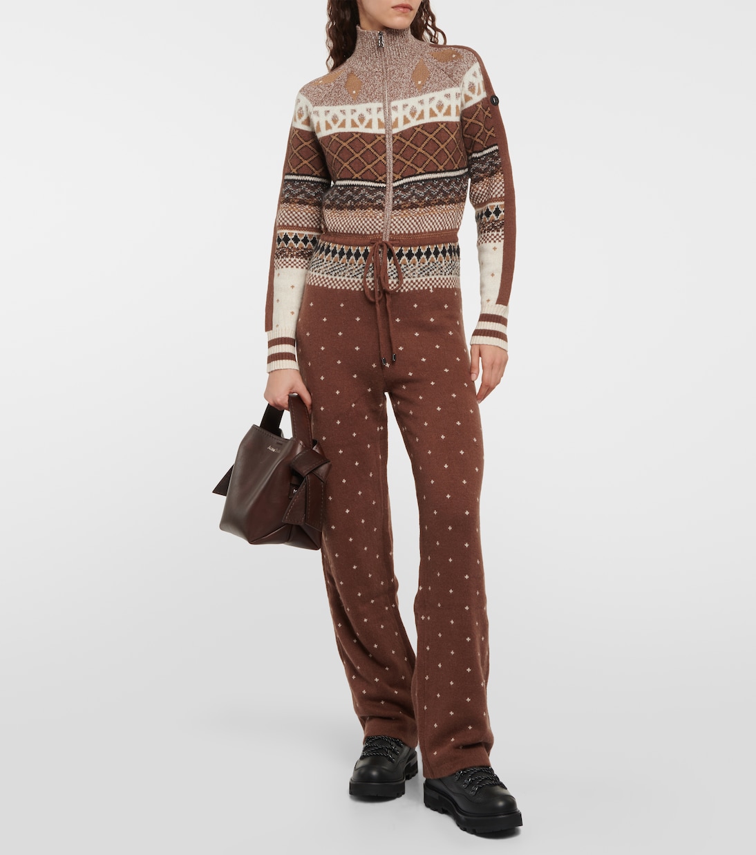 Agnetha intarsia turtleneck jumpsuit | Bogner
