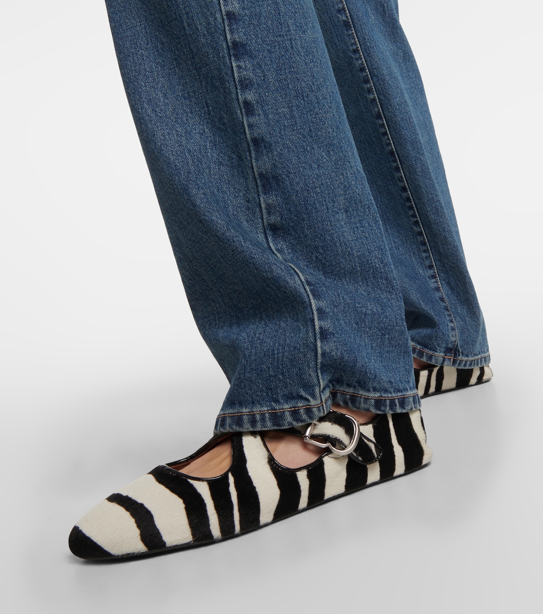 Bedruckte Ballerinas Criss Cross | Alaïa