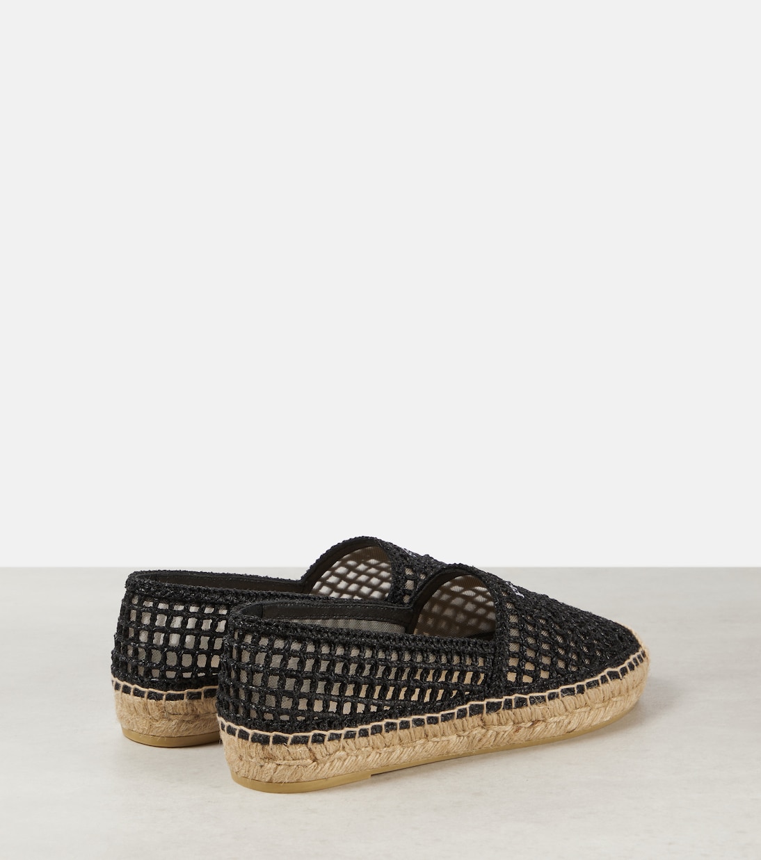 Espadrilles en crochet à logo | Prada