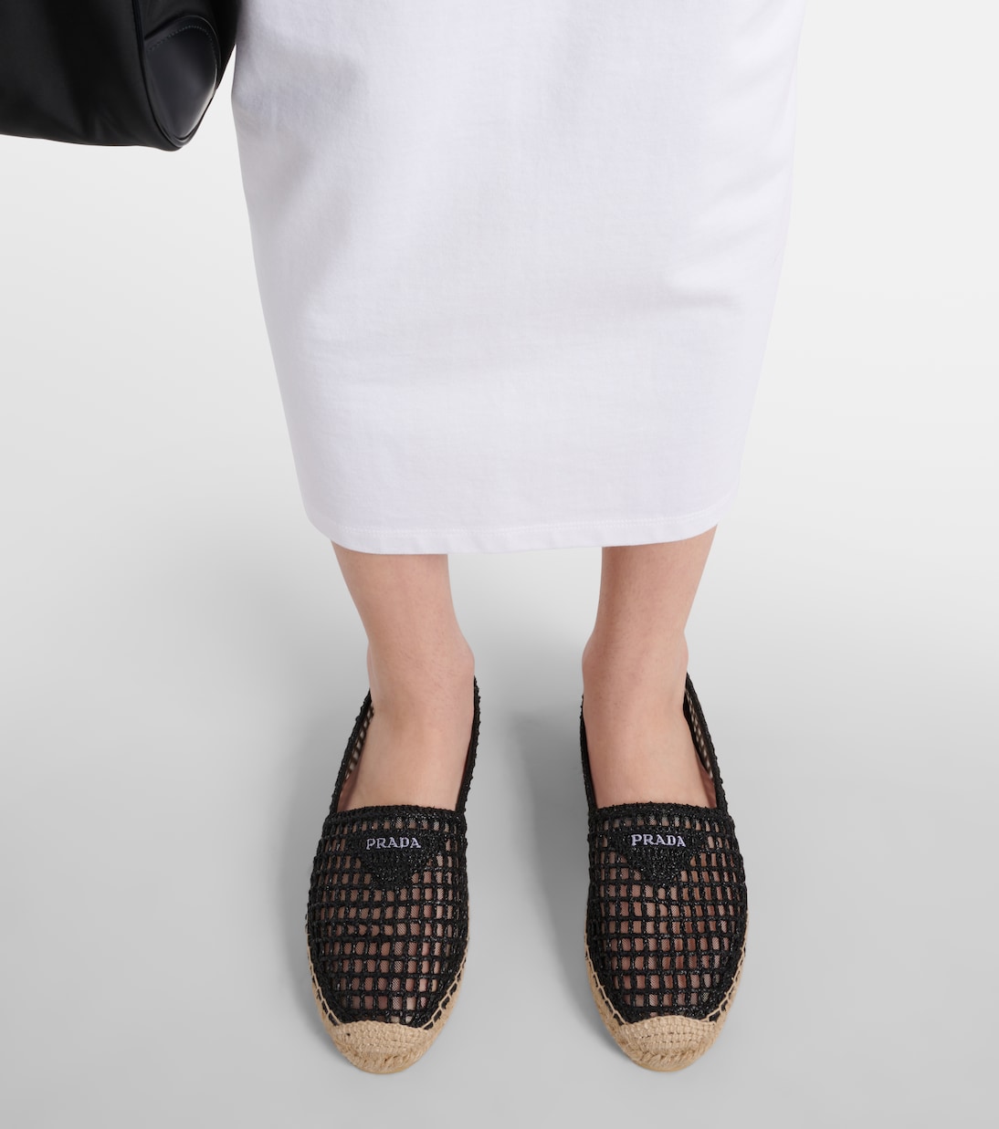 Espadrilles en crochet à logo | Prada