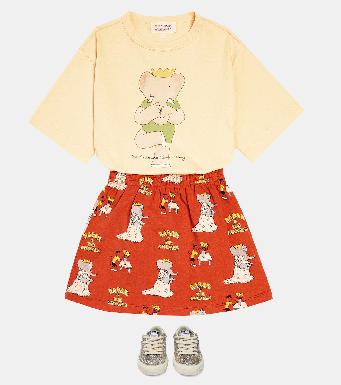 x Babar printed cotton jersey T-shirt | The Animals Observatory