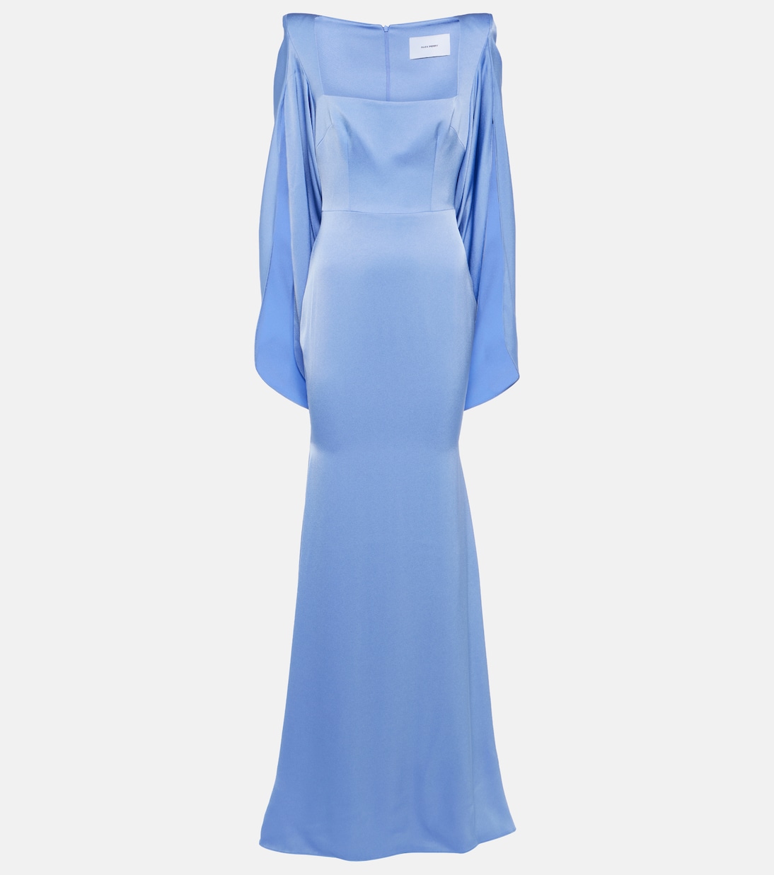 Caped crêpe satin gown | Alex Perry