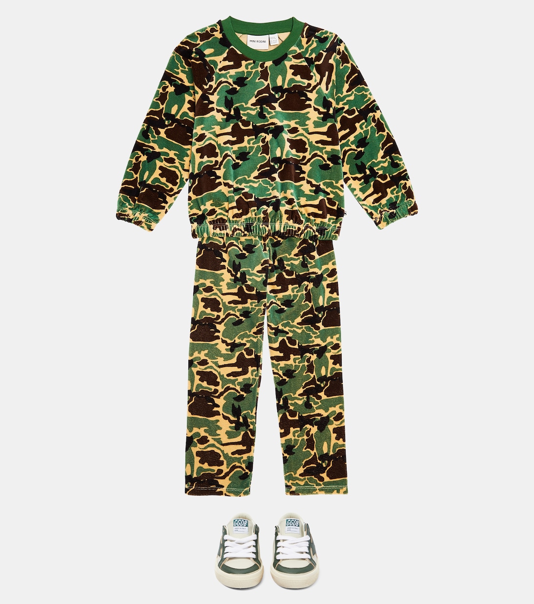 Camouflage velour sweatpants | Mini Rodini