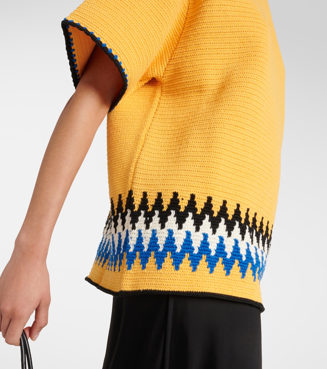 Jacquard-trimmed cotton jersey T-shirt | Jil Sander