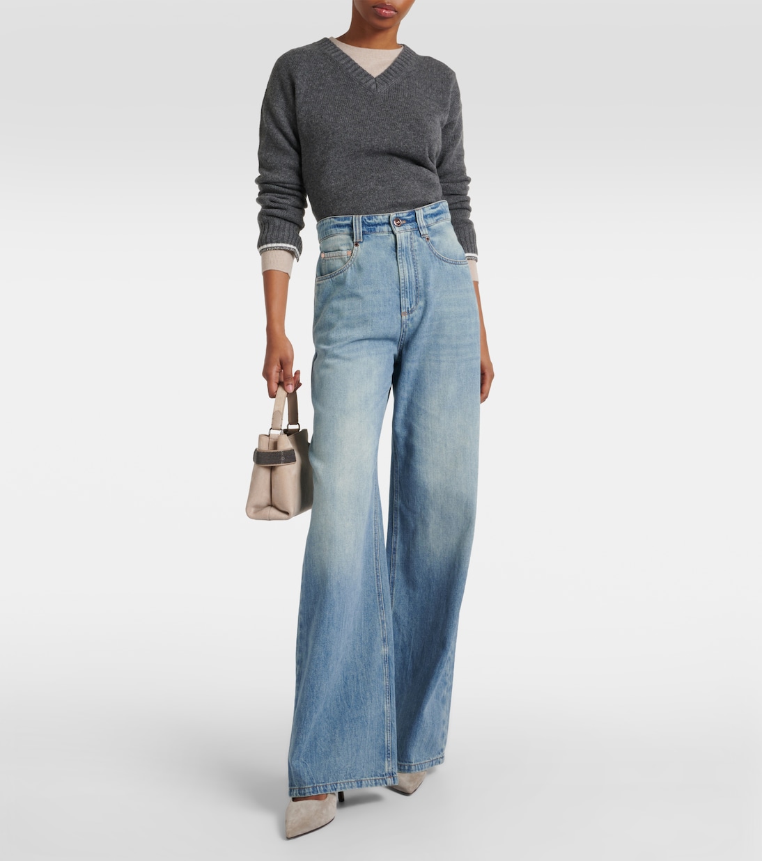 Jean ample à taille haute | Brunello Cucinelli