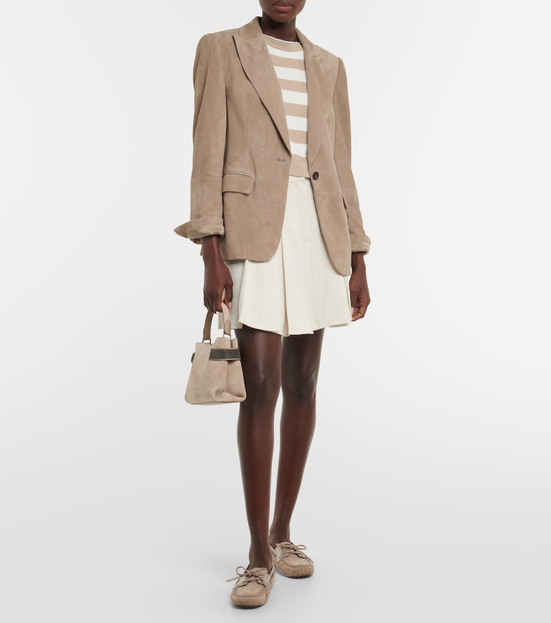 Blazer in suede | Brunello Cucinelli