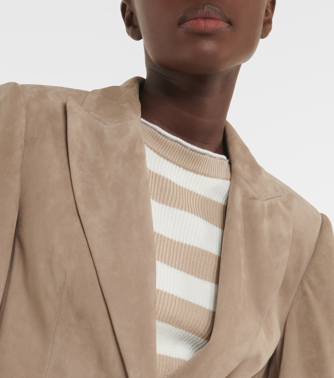 Blazer in suede | Brunello Cucinelli