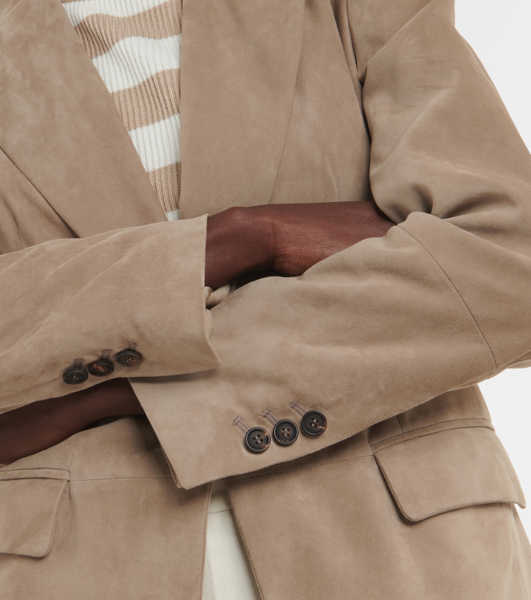 Blazer in suede | Brunello Cucinelli